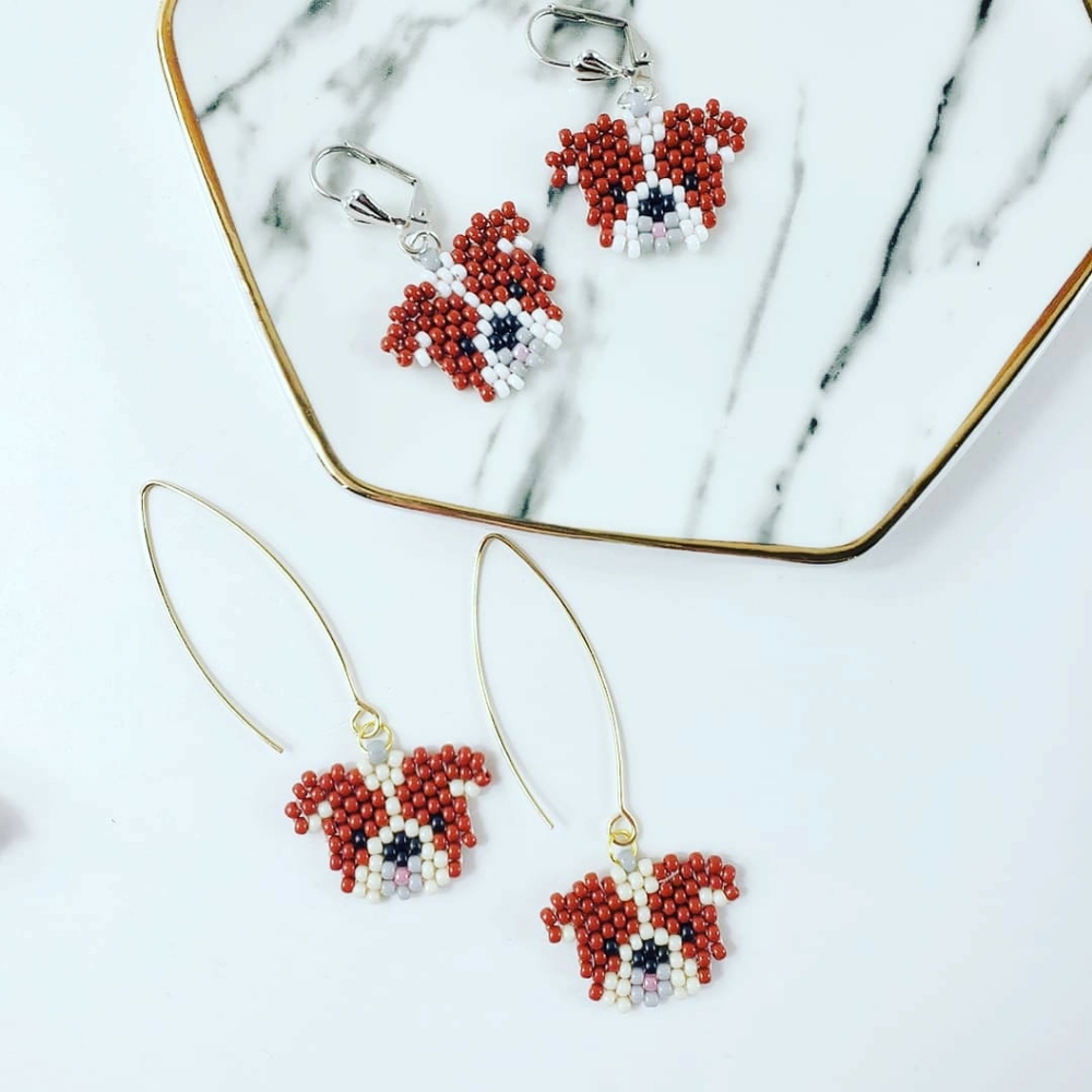 Bull Dog puppy mastif big dog Earrings